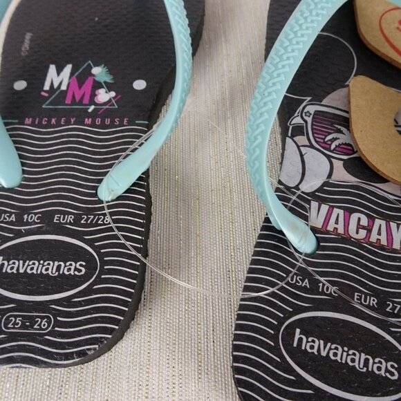 đź’°3/$25 New Havaianas Disney Mickey Mouse Flip Flops 10 C - Picture 10 of 11